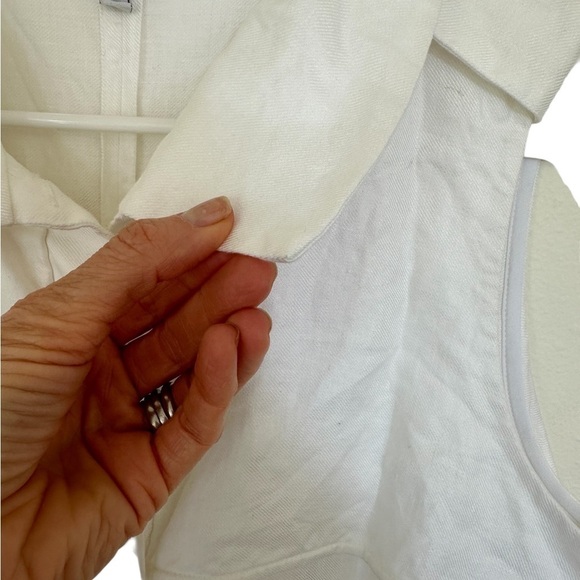 Armani Collezioni White Linen Sleeveless Dress – Size 8 - Picture 8 of 13